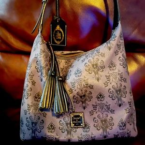 Disney Dooney & Bourke Bag - Haunted Mansion Wallpaper Large Bag
